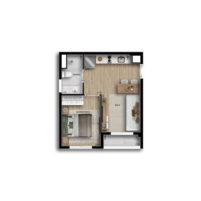 Riserva by Tarjab | Torre 2 - Planta 32m² - 1 dorm Riserva by Tarjab | Torre 2 - Planta 32m² - 1 dorm