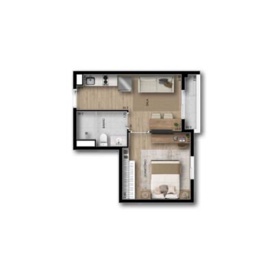 Riserva by Tarjab | Torre 2 - Planta 32m² - 1 dorm Riserva by Tarjab | Torre 2 - Planta 32m² - 1 dorm
