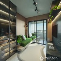 Today Campo Belo - Perspectiva living 30m² Today Campo Belo - Perspectiva living 30m²