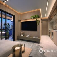 Today Campo Belo - Perspectiva living 40m² Today Campo Belo - Perspectiva living 40m²