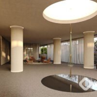Jardim 1101 - Lobby com obra de Artur Lescher Jardim 1101 - Lobby com obra de Artur Lescher