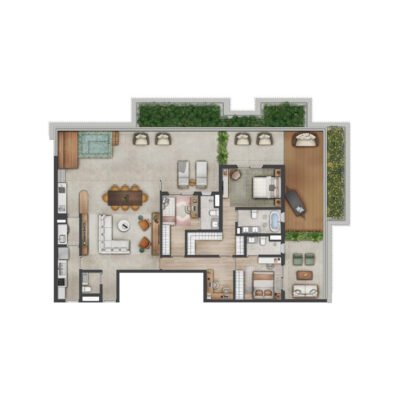 Vogel Moema - Planta 237m² - garden Vogel Moema - Planta 237m² - garden