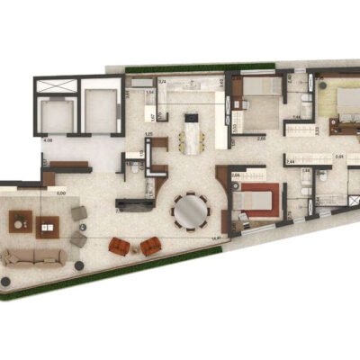 Jardim 1101 - Planta 195m² - 3 suítes Jardim 1101 - Planta 195m² - 3 suítes