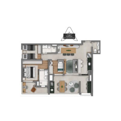 MAC Brooklin - Planta 99m² - Padrão 3 dorms MAC Brooklin - Planta 99m² - Padrão 3 dorms