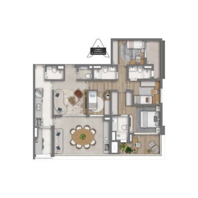 MAC Brooklin - Planta 138m² - Padrão 4 dorms MAC Brooklin - Planta 138m² - Padrão 4 dorms