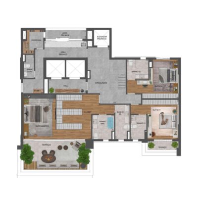 Agami Park Residences - Planta 420m² - Duplex inferior Agami Park Residences - Planta 420m² - Duplex inferior
