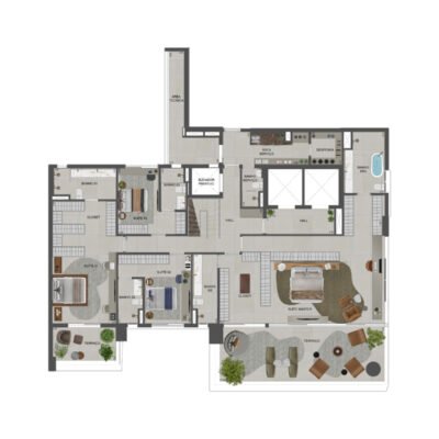 Agami Park Residences - Planta 571m² - Duplex inferior Agami Park Residences - Planta 571m² - Duplex inferior