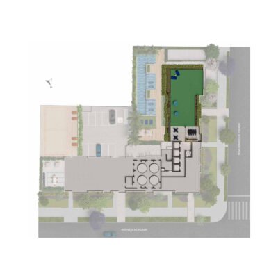 Living Full Estaiada - Implantação rooftop Living Full Estaiada - Implantação rooftop