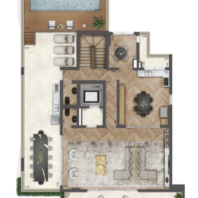 Soleil Residences by Boca do Lobo - Planta 487m² - Duplex superior Soleil Residences by Boca do Lobo - Planta 487m² - Duplex superior