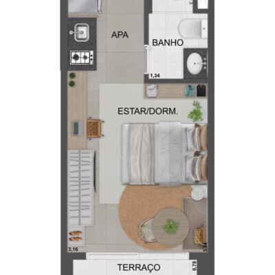 SP 360 - Planta 24m² SP 360 - Planta 24m²