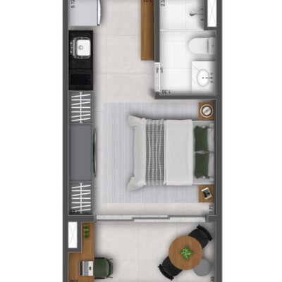 The Collection Vila Mariana - Planta 25m² - residencial The Collection Vila Mariana - Planta 25m² - residencial