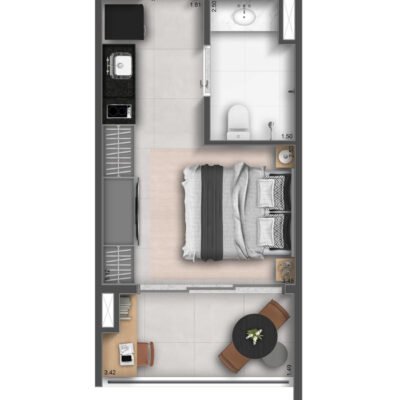 The Collection Vila Mariana - Planta 26m² - não residencial The Collection Vila Mariana - Planta 26m² - não residencial