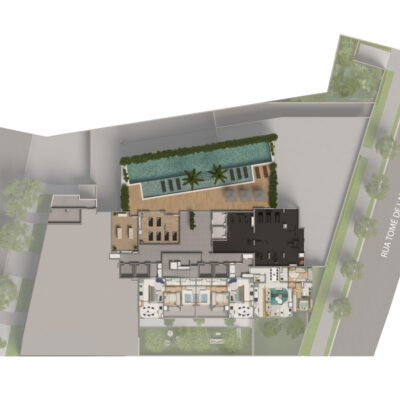 Living Grand Exclusive Tucuruvi - Implantação 1º pavimento Living Grand Exclusive Tucuruvi - Implantação 1º pavimento