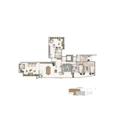 The Palace Oasis - Planta 264m² - Penthouse The Palace Oasis - Planta 264m² - Penthouse