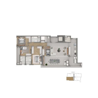 The Palace Royal - Planta 155m² - 4 dorms The Palace Royal - Planta 155m² - 4 dorms