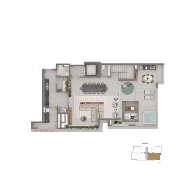 The Palace Royal - Planta 245m² - Duplex inferior The Palace Royal - Planta 245m² - Duplex inferior