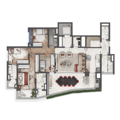 Le Six - Planta 156m² - 4 dorms Le Six - Planta 156m² - 4 dorms