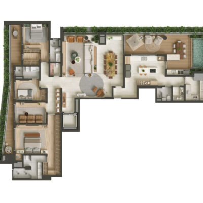 Tess Brooklin - Planta 300m² - Penthouse Tess Brooklin - Planta 300m² - Penthouse