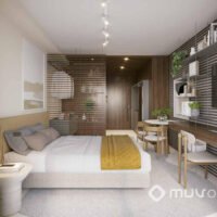 Alt Studios - Perspectiva studio residencial 29m² Alt Studios - Perspectiva studio residencial 29m²