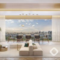 Brooklin Senses by Cyrela - Perspectiva living 175m² Brooklin Senses by Cyrela - Perspectiva living 175m²