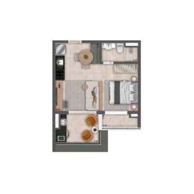 MAC Vila Mariana - Planta 40m² - studio MAC Vila Mariana - Planta 40m² - studio