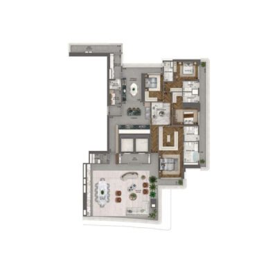 Vista Cyrela Milano - Planta 393m² - 4 suítes Vista Cyrela Milano - Planta 393m² - 4 suítes