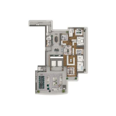 Vista Cyrela Milano - Planta 395m² - 4 suítes Vista Cyrela Milano - Planta 395m² - 4 suítes