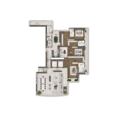 Vista Cyrela Milano - Planta 395m² - Opção 3 suítes Vista Cyrela Milano - Planta 395m² - Opção 3 suítes