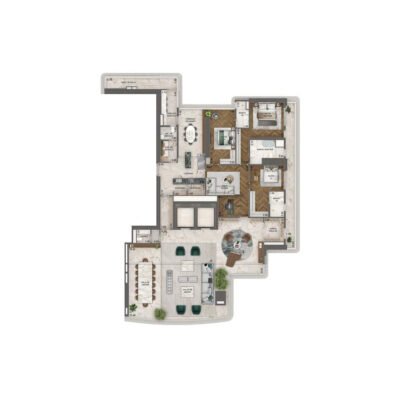 Vista Cyrela Milano - Planta 395m² - Opção 3 suítes + adega Vista Cyrela Milano - Planta 395m² - Opção 3 suítes + adega