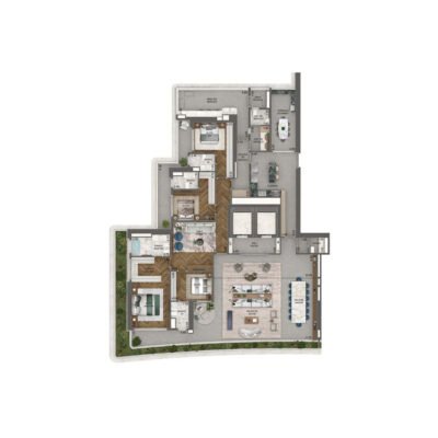 Vista Cyrela Milano - Planta 403m² - 4 suítes Vista Cyrela Milano - Planta 403m² - 4 suítes