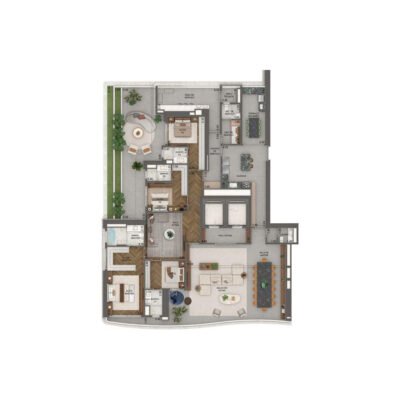 Vista Cyrela Milano - Planta 404m² - 4 suítes Vista Cyrela Milano - Planta 404m² - 4 suítes