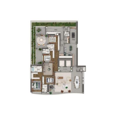 Vista Cyrela Milano - Planta 436m² - 4 suítes Vista Cyrela Milano - Planta 436m² - 4 suítes