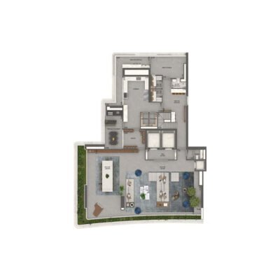 Vista Cyrela Milano - Planta 708m² - Penthouse pavimento inferior Vista Cyrela Milano - Planta 708m² - Penthouse pavimento inferior