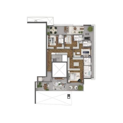 Vista Cyrela Milano - Planta 710m² - Penthouse pavimento superior Vista Cyrela Milano - Planta 710m² - Penthouse pavimento superior