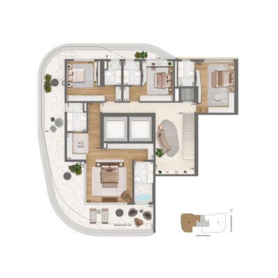 Epic Design by Pininfarina - Planta 565m² - Casa garden inferior Epic Design by Pininfarina - Planta 565m² - Casa garden inferior