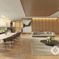 Portrait Parque do Ibirapuera - Perspectiva living 232m² Portrait Parque do Ibirapuera - Perspectiva living 232m²