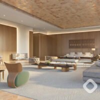 Portrait Parque do Ibirapuera - Perspectiva living 355m² Portrait Parque do Ibirapuera - Perspectiva living 355m²