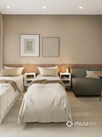 Stay Moema by Helbor - Perspectiva 27m² - Camas solteiros