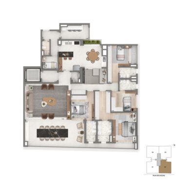 Casa Senses - Planta 251m² - 4 suítes Casa Senses - Planta 251m² - 4 suítes