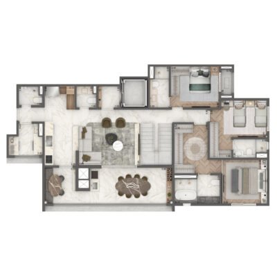 Home Boutique Campo Belo - Planta 265m² - Duplex inferior Home Boutique Campo Belo - Planta 265m² - Duplex inferior