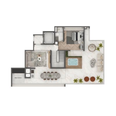 Home Boutique Campo Belo - Planta 265m² - Duplex superior | Opção com suíte Home Boutique Campo Belo - Planta 265m² - Duplex superior | Opção com suíte