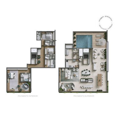 NUV Moema - Planta 447m² - duplex NUV Moema - Planta 447m² - duplex