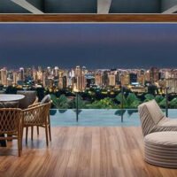 Vista Parque Ibirapuera - Perspectiva churrasqueira e solário do triplex 1007m² Vista Parque Ibirapuera - Perspectiva churrasqueira e solário do triplex 1007m²