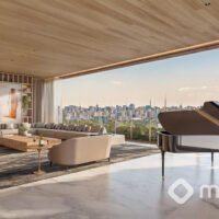 Vista Parque Ibirapuera - Perspectiva living do triplex 1184m² Vista Parque Ibirapuera - Perspectiva living do triplex 1184m²