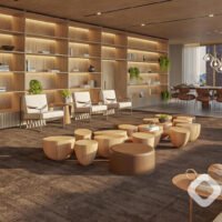 Vista Parque Ibirapuera - Perspectiva living do triplex 1007m² Vista Parque Ibirapuera - Perspectiva living do triplex 1007m²