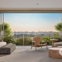 Vista Parque Ibirapuera - Perspectiva suíte master do triplex 1184m² Vista Parque Ibirapuera - Perspectiva suíte master do triplex 1184m²