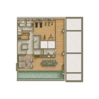 Vista Parque Ibirapuera - Planta 1007m² - Triplex superior Vista Parque Ibirapuera - Planta 1007m² - Triplex superior