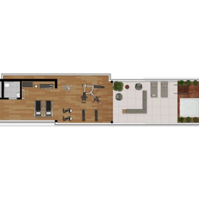 B.Long Ibirapuera - Implantação academia B.Long Ibirapuera - Implantação academia