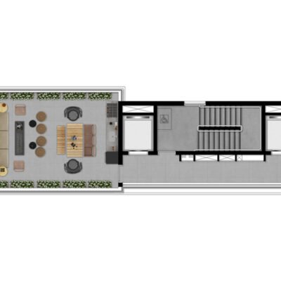 B.Long Ibirapuera - Implantação rooftop B.Long Ibirapuera - Implantação rooftop