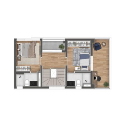 B.Long Ibirapuera - Planta 97m² - Duplex superior B.Long Ibirapuera - Planta 97m² - Duplex superior